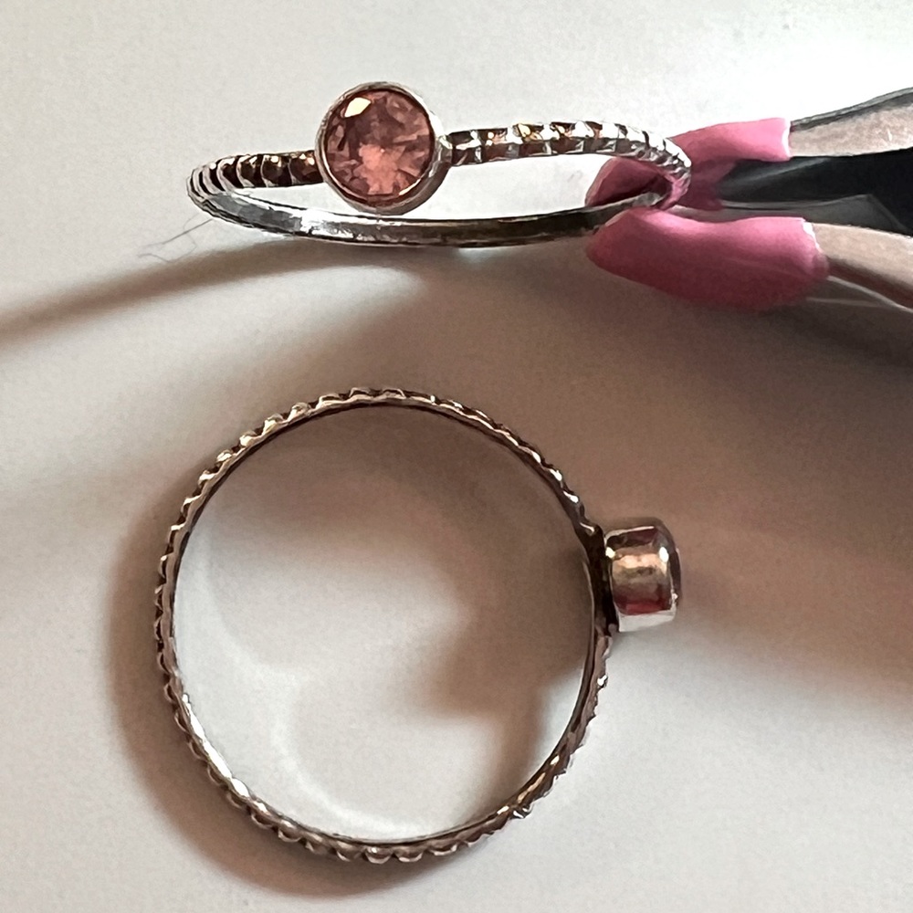 2 Amethyst Stacking Rings